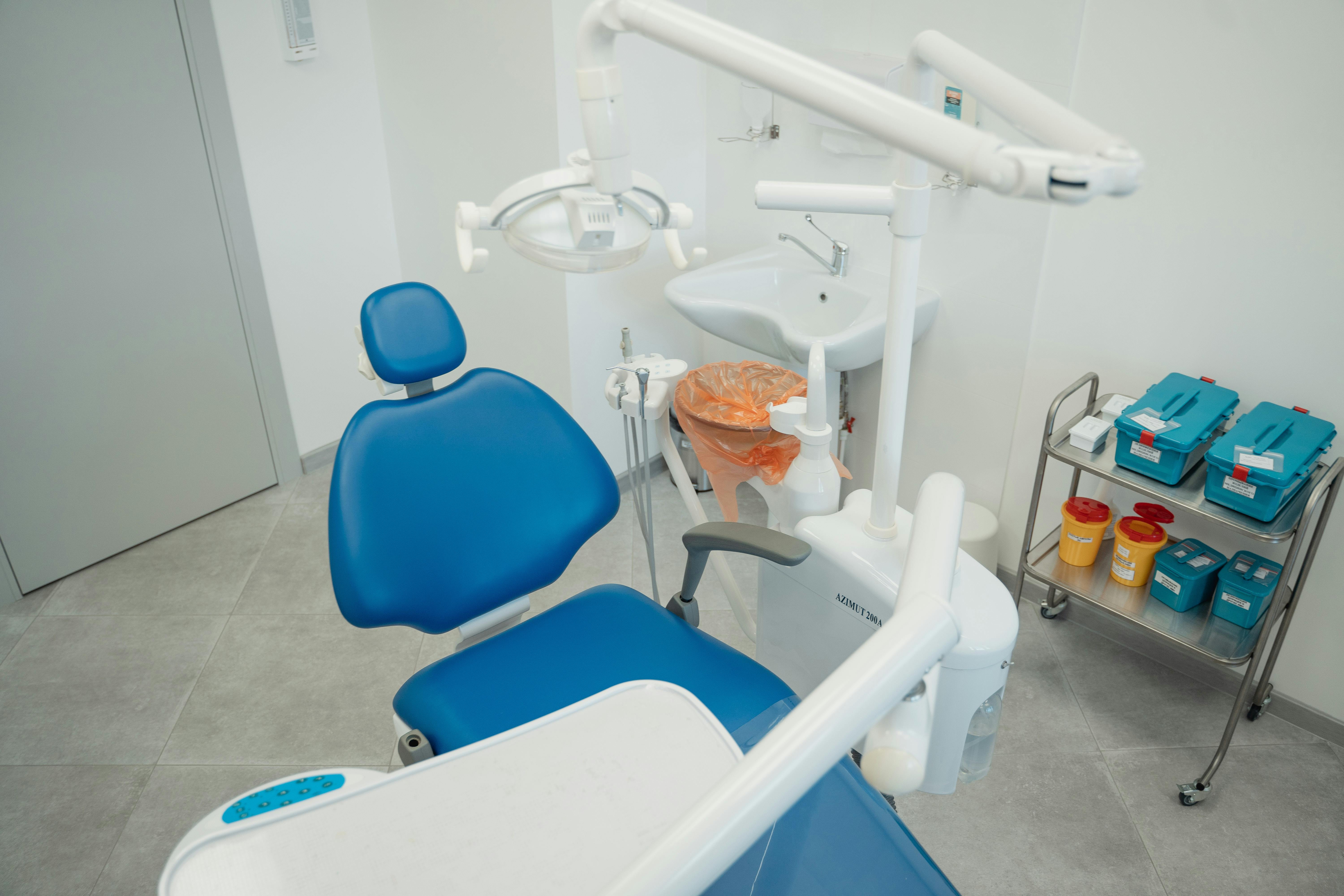 Sterile medical clinic reception area